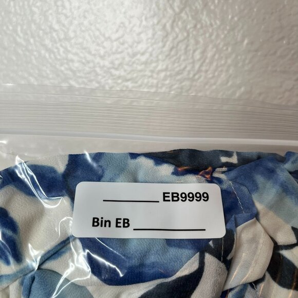 Talbots Women's Floral Blouse M Blue & White Long Pleated Bell Sleeve - Picture 13 of 13